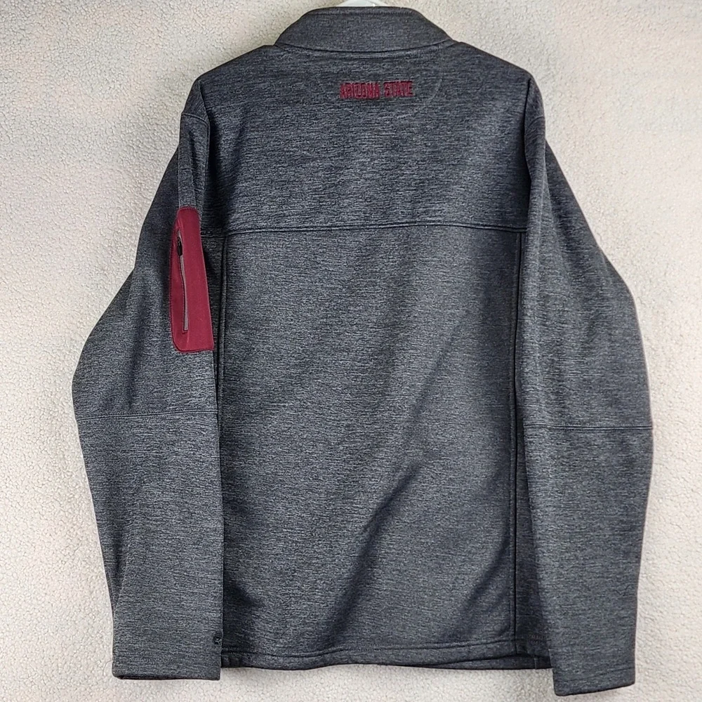 Arizona State Sun Devils Colosseum Jacket Mens L Grey Full Zip Athletic Gorpcore